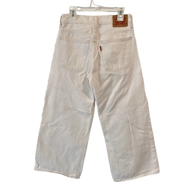 White Wide Leg Levis - Picture 4 of 8